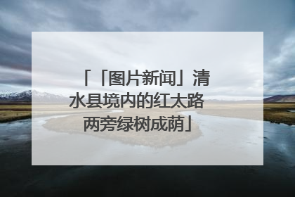 「图片新闻」清水县境内的红太路两旁绿树成荫