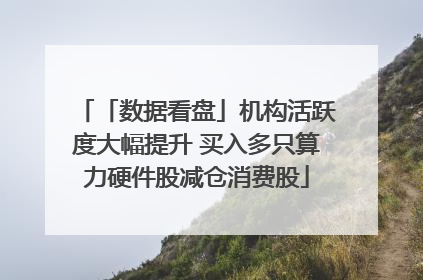 「数据看盘」机构活跃度大幅提升 买入多只算力硬件股减仓消费股