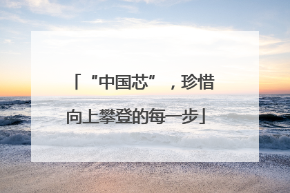 “中国芯”，珍惜向上攀登的每一步