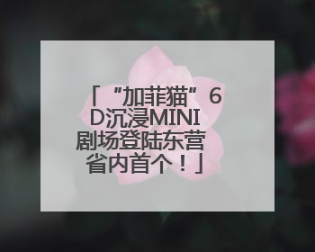 “加菲猫”6D沉浸MINI剧场登陆东营 省内首个！