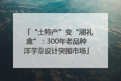 “土特产”变“潮礼盒”：300年老品种洋芋靠设计突围市场