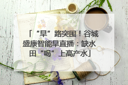 “旱”路突围！谷城盛康智能旱直播：缺水田“喝”上高产水
