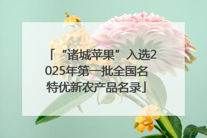 “诸城苹果”入选2025年第一批全国名特优新农产品名录