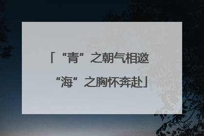 “青”之朝气相邀 “海”之胸怀奔赴