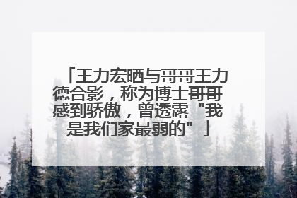 王力宏晒与哥哥王力德合影，称为博士哥哥感到骄傲，曾透露“我是我们家最弱的”