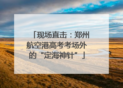 现场直击：郑州航空港高考考场外的“定海神针”