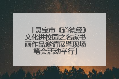 灵宝市《道德经》文化进校园之名家书画作品邀请展暨现场笔会活动举行