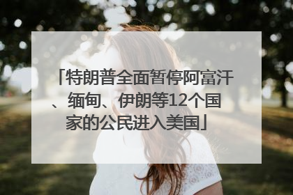 特朗普全面暂停阿富汗、缅甸、伊朗等12个国家的公民进入美国