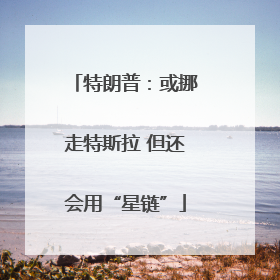 特朗普：或挪走特斯拉 但还会用“星链”
