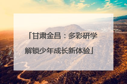 甘肃金昌:多彩研学解锁少年成长新体验