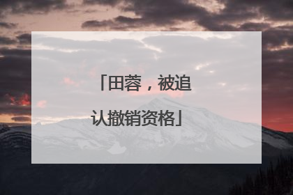 田蓉，被追认撤销资格