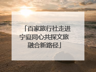 百家旅行社走进宁夏同心共探文旅融合新路径