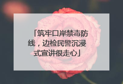 筑牢口岸禁毒防线，边检民警沉浸式宣讲很走心