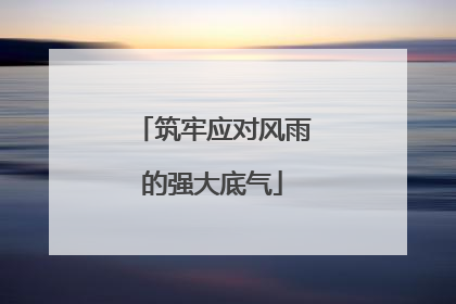 筑牢应对风雨的强大底气