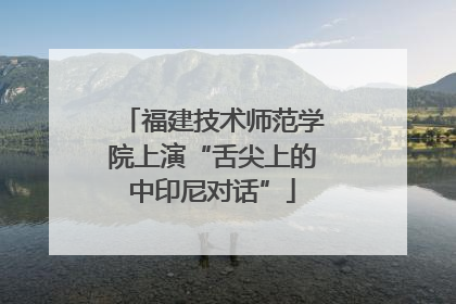 福建技术师范学院上演“舌尖上的中印尼对话”