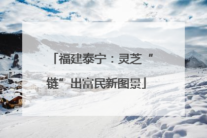 福建泰宁：灵芝“链”出富民新图景