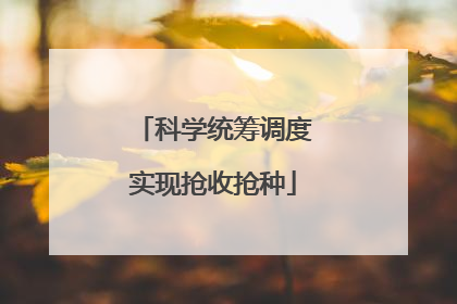 科学统筹调度实现抢收抢种