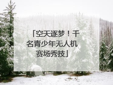 空天逐梦！千名青少年无人机赛场秀技