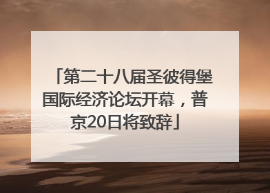 第二十八届圣彼得堡国际经济论坛开幕，普京20日将致辞