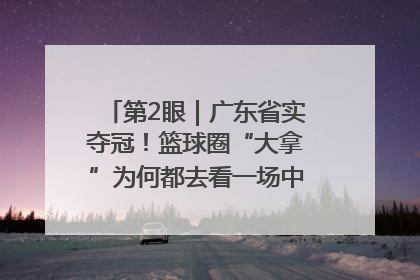 第2眼｜广东省实夺冠！篮球圈“大拿”为何都去看一场中学生比赛？