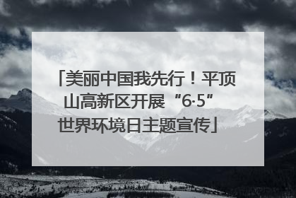 美丽中国我先行！平顶山高新区开展“6·5”世界环境日主题宣传