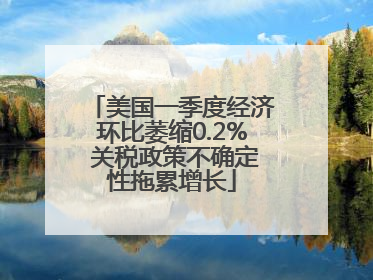 美国一季度经济环比萎缩0.2% 关税政策不确定性拖累增长