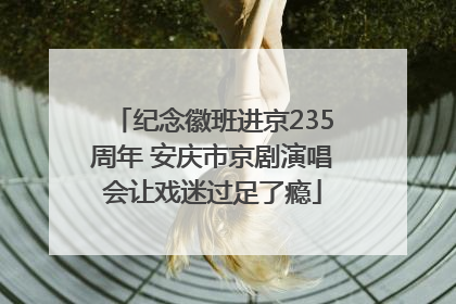 纪念徽班进京235周年 安庆市京剧演唱会让戏迷过足了瘾