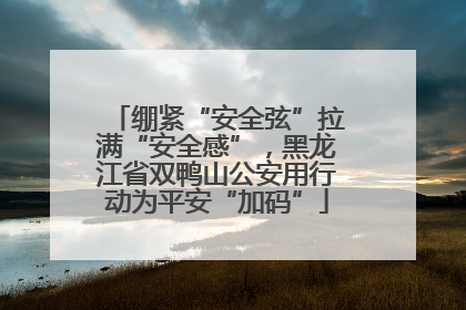 绷紧“安全弦”拉满“安全感”，黑龙江省双鸭山公安用行动为平安“加码”