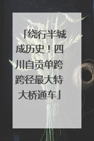 绕行半城成历史！四川自贡单跨跨径最大特大桥通车