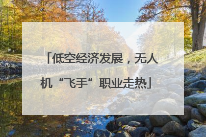 低空经济发展，无人机“飞手”职业走热