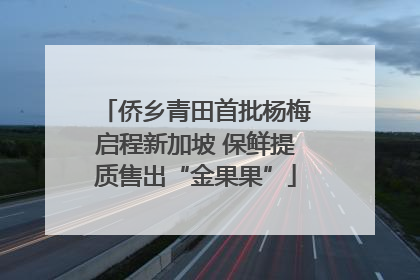 侨乡青田首批杨梅启程新加坡 保鲜提质售出“金果果”