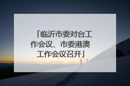 临沂市委对台工作会议、市委港澳工作会议召开