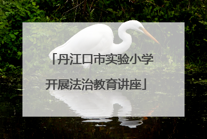 丹江口市实验小学开展法治教育讲座