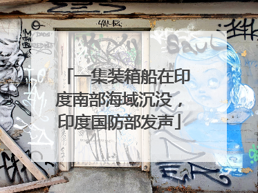 一集装箱船在印度南部海域沉没，印度国防部发声