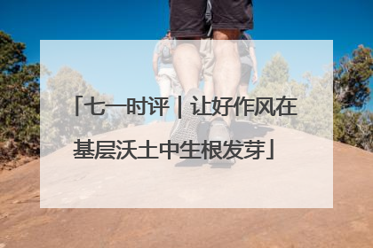 七一时评｜让好作风在基层沃土中生根发芽