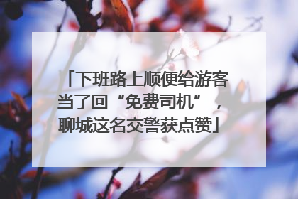 下班路上顺便给游客当了回“免费司机”，聊城这名交警获点赞