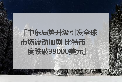 中东局势升级引发全球市场波动加剧 比特币一度跌破99000美元