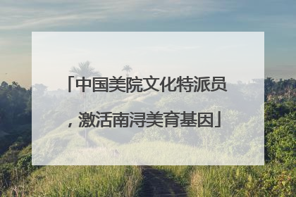 中国美院文化特派员，激活南浔美育基因