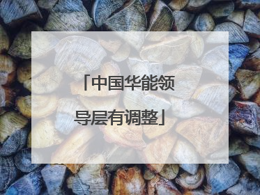 中国华能领导层有调整