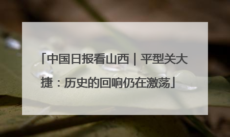 中国日报看山西｜平型关大捷：历史的回响仍在激荡