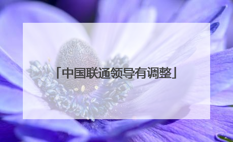 中国联通领导有调整