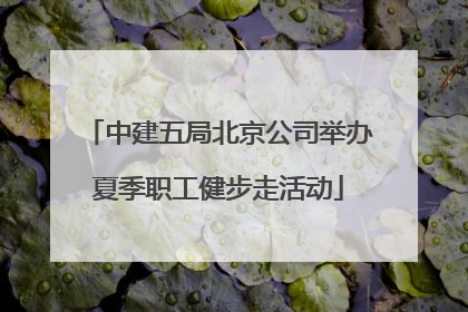 中建五局北京公司举办夏季职工健步走活动
