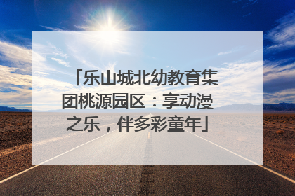 乐山城北幼教育集团桃源园区：享动漫之乐，伴多彩童年