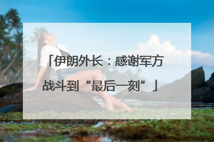 伊朗外长：感谢军方战斗到“最后一刻”