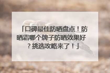 口碑最佳防晒盘点！防晒霜哪个牌子防晒效果好？挑选攻略来了！
