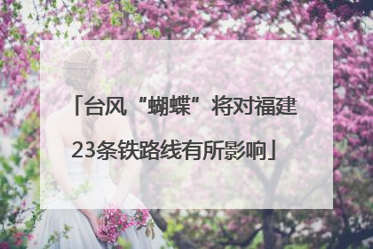 台风“蝴蝶”将对福建23条铁路线有所影响
