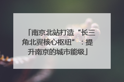 南京北站打造“长三角北翼核心枢纽”：提升南京的城市能级