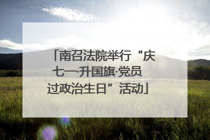 南召法院举行“庆七一·升国旗·党员过政治生日”活动