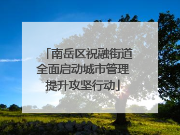南岳区祝融街道全面启动城市管理提升攻坚行动