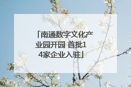 南通数字文化产业园开园 首批14家企业入驻